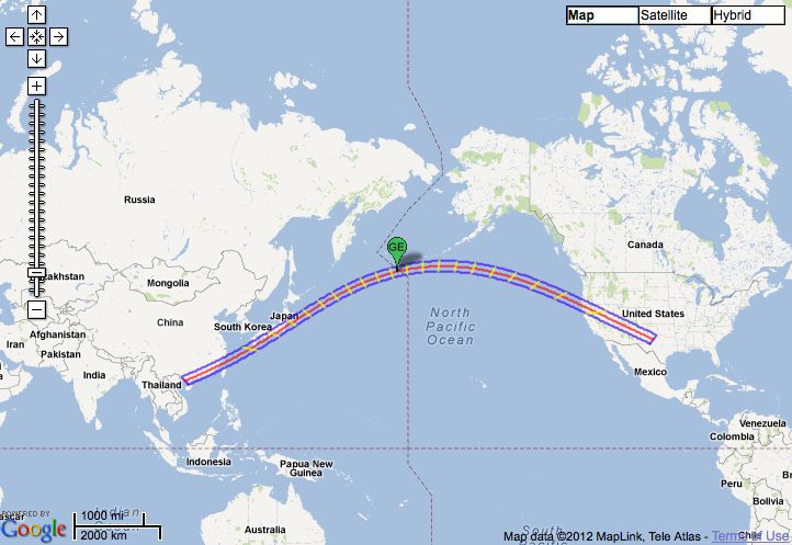 Solar Eclipse 2012 – Path of Annular Solar Eclipse [MAP]