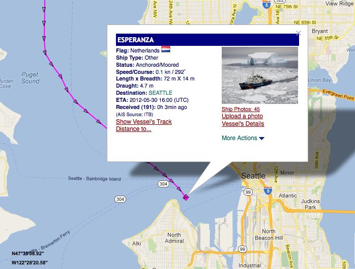 Shell Issued Restraining Order as Greenpeace Protest Ship Arrives in Seattle