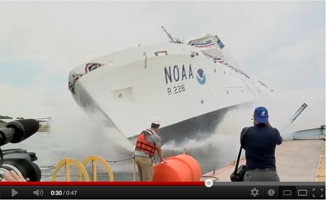 Marinette Marine Launches the Reuben Lasker Research Ship [VIDEO]