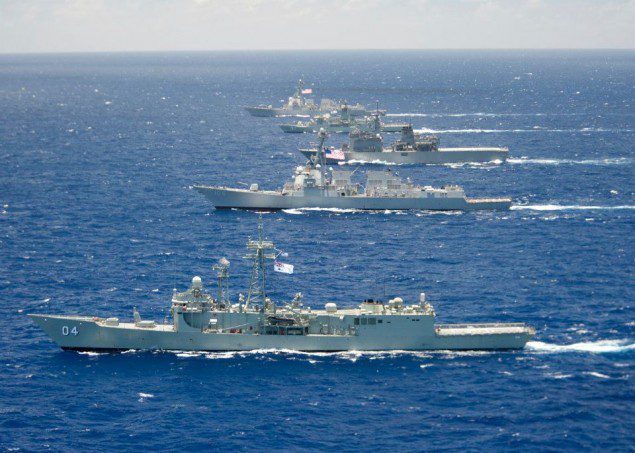 rimpac HMAS Darwin Stockdale Japanese Self Defense Force Ship JS Shirane HMAS Perth USS Chung Hoon