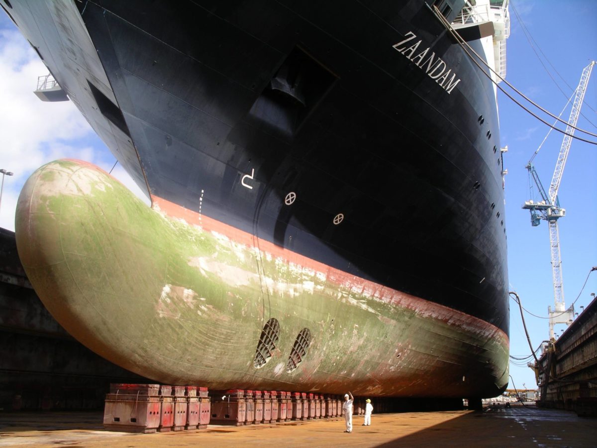 Ship Photo of the Day – Holland America Line’s Zaandam in Dry Dock