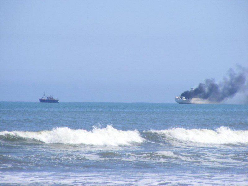 Cable Ship Erupts in Flames Off Namibian Coast
