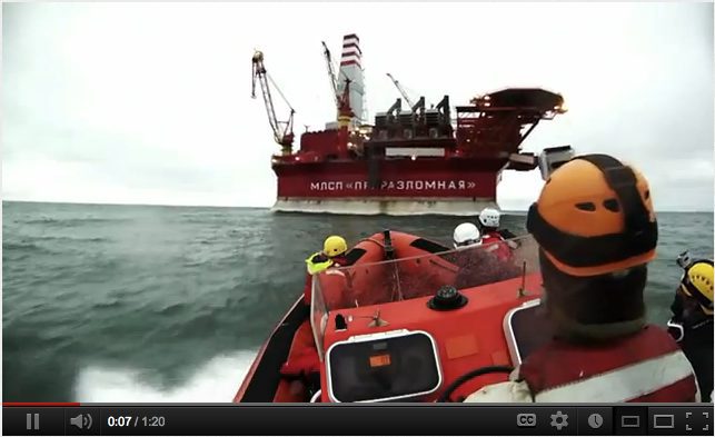 Greenpeace Releases Video of Arctic Activism, Gazprom Says Operations Unaffected