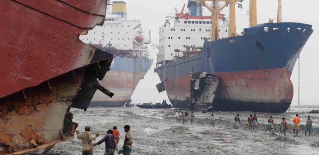 Shipbreaking at Alang.