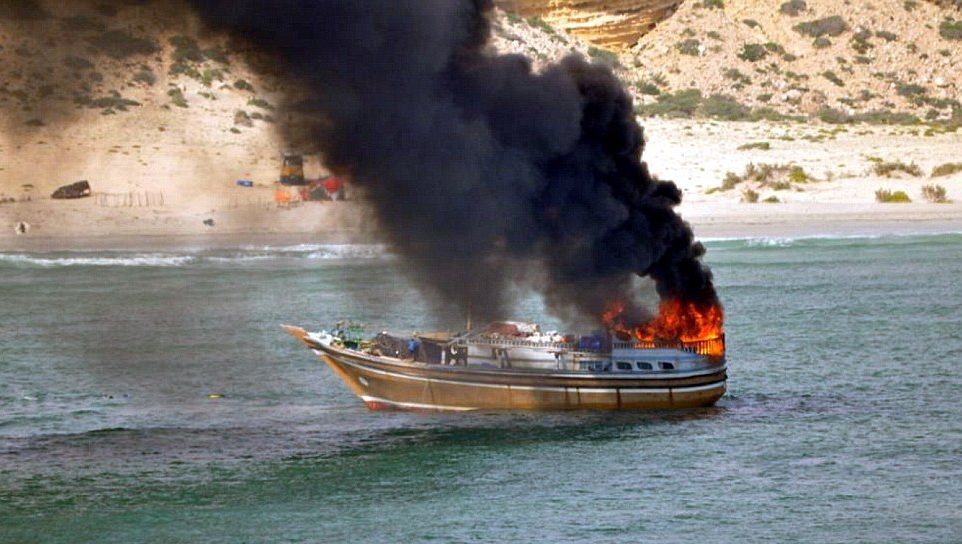 Pirate Dhow Gets Blasted in Gulf of Aden