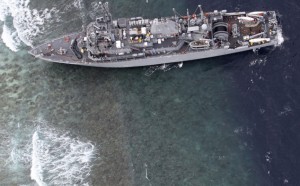 uss guardian philippines aground reef