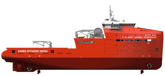 damen ahts 200 profile view osv ship offshore