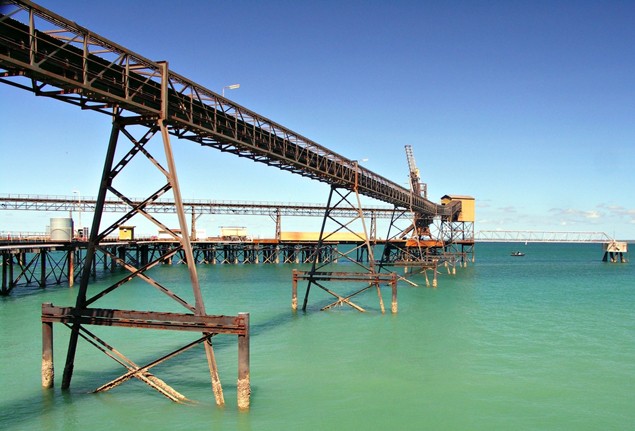 iron ore australia dry bulk pier darwin