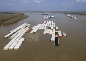 Undated file photo of barges along the Mississippi River. Image: Shutterstock