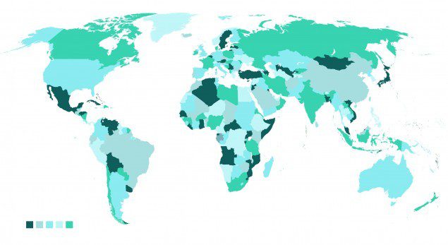 world map shutterstock political