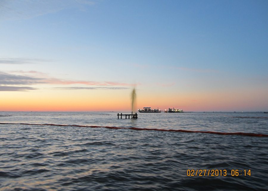 Allision With Wellhead Causes Geyser in Gulf of Mexico [PHOTO]