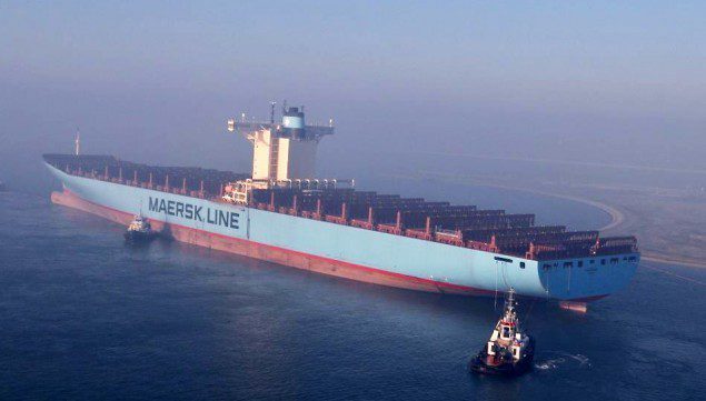 Emma Maersk container ship egypt