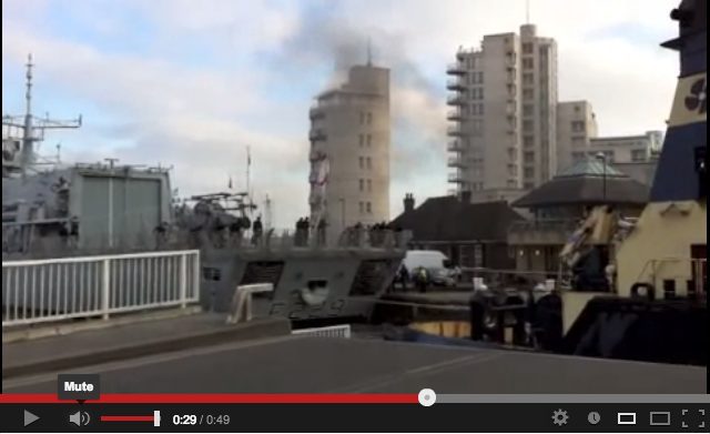 Crunch… Royal Navy Frigate Tags Canary Wharf