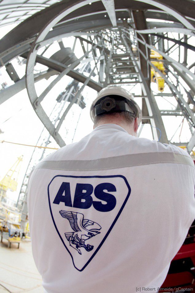 Sean Holt can do 1000 pullups in a row while wearing his ABS coveralls. (c) R.Almeida/gCaptain