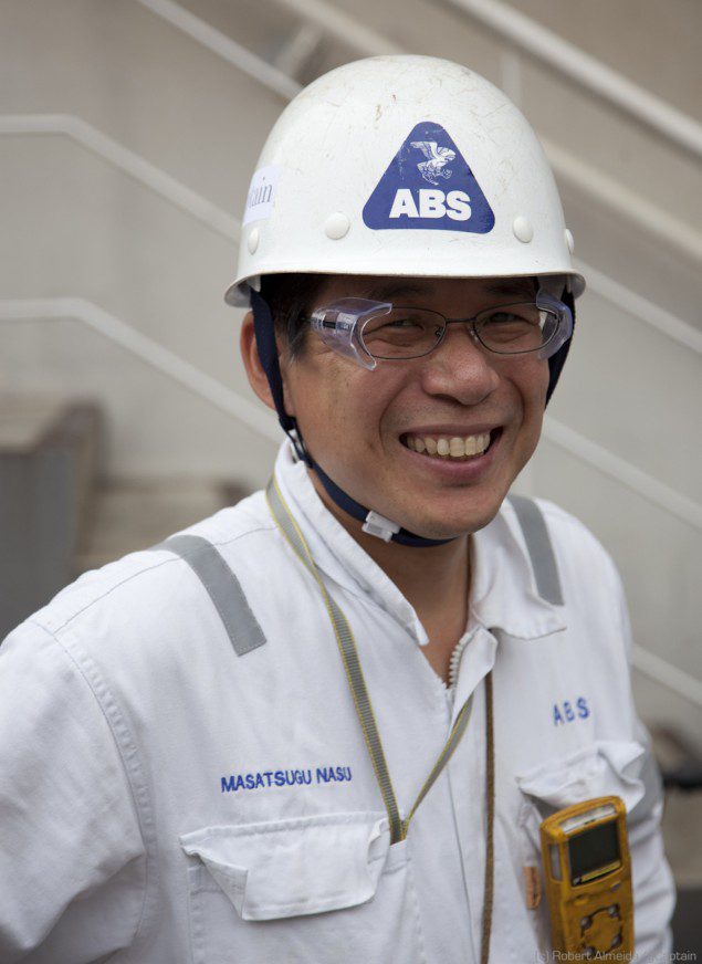 Masatsugu Nasu, an ABS surveyor from Japan.  HUGE gCaptain fan. (c) R.Almeida/gCaptain