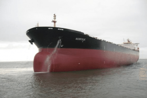 Diana Shipping's M/V Norfolk, a 2002-built capesize bulk carrier. Photo: Diana Shipping