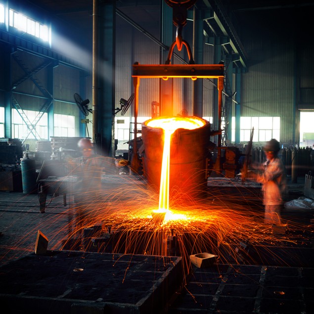 steel manufacturing molten iron industrial