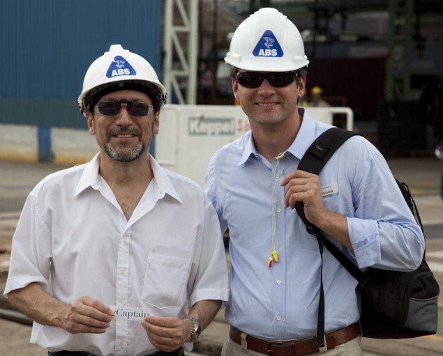 Alex Talavera, Chief Surveyor at ABS in Singapore (L) and Rob Almeida (R)