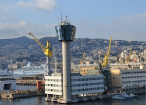 Genoa port control tower. Photo: Panoramio