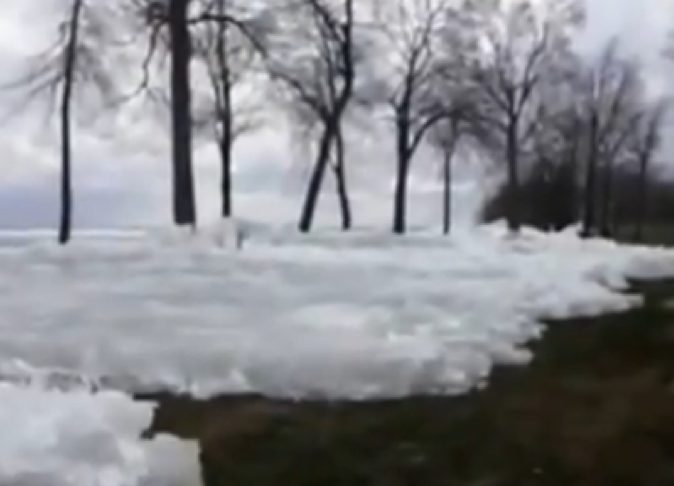 WATCH: “Ice Tsunami” Swallows Homes in Minnesota