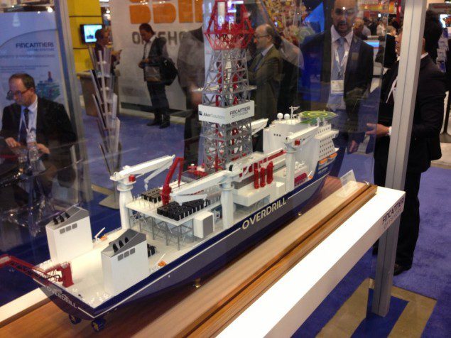 A model of the OVERDRILL design on display at OTC in Houston. Photo: gCaptain