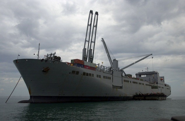 Military Sealift Command Ship Assists Vessel in Distress