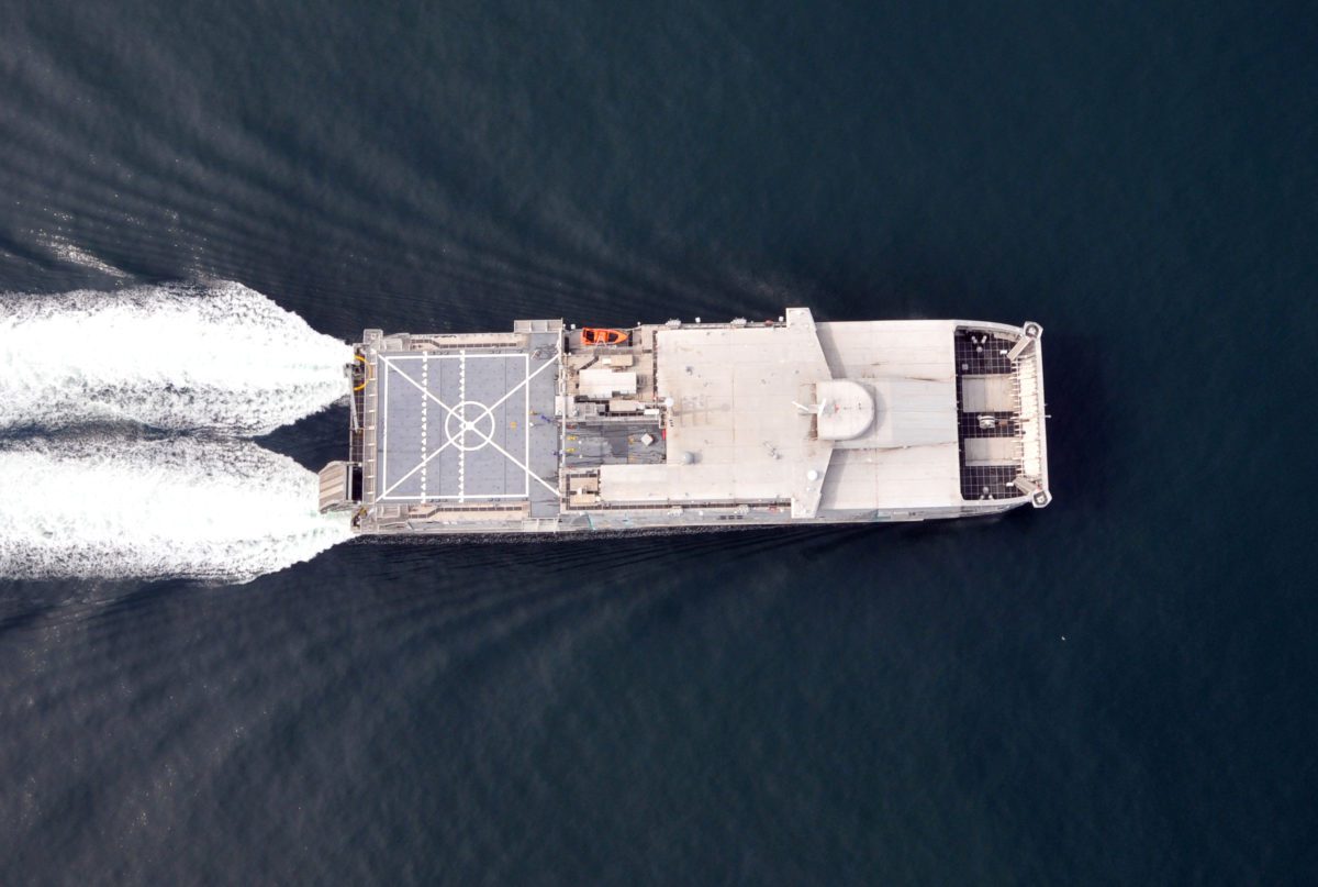 Ship Photos of The Day – U.S. Navy’s JHSV-1 Hits 40 Knots
