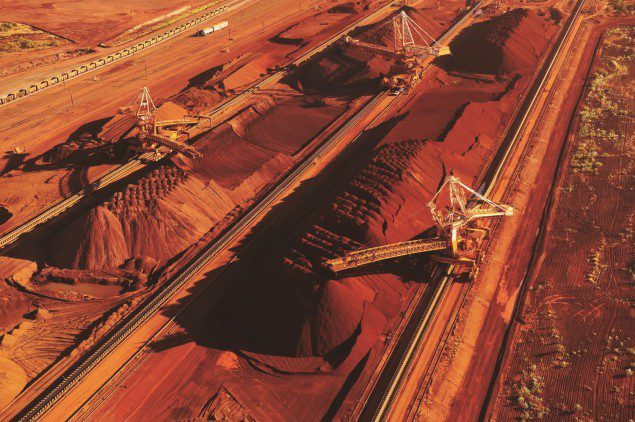 Iron ore at Port Hedland, photo (c) BHP Billiton