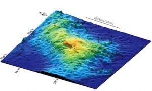 3D plot of the topography of Tamu Masif. Image courtesy 