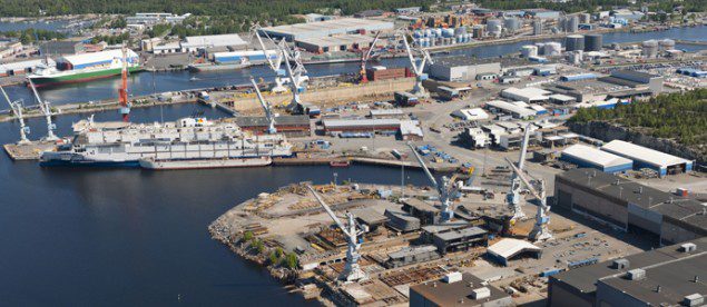File photo of STX Finland's Rauma shipyard. Photo courtesy STX Finland