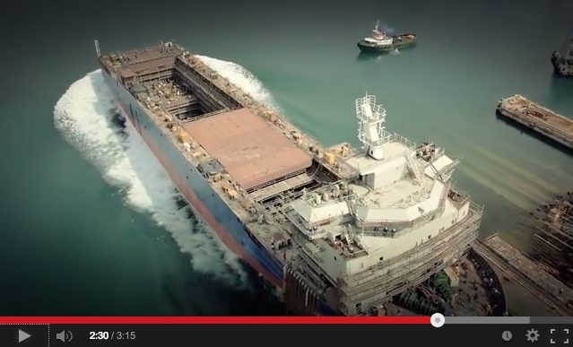 WATCH: Jumbo Shoots Dramatic Ship Launching from Quadcopter