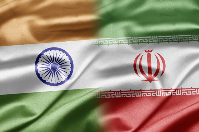 iran india flag