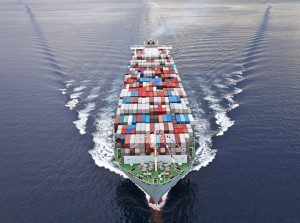 container ship containership aerial view shipping