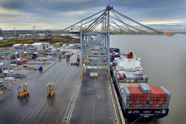 DP World's London Gateway opened in November 2013 with the arrival of the MOL Caledon. The port's second berth opened in May 2014. Photo: London Gateway