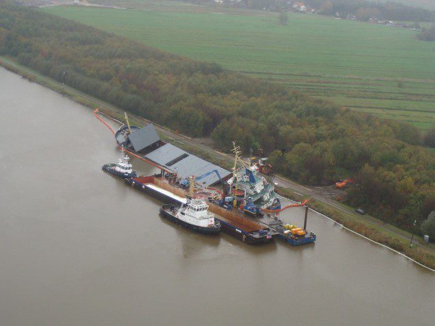 MV Siderfly seen on November 4, 2013 in the Kiel Canal. Image courtesy Germany's Central Command for Maritime Emergencies