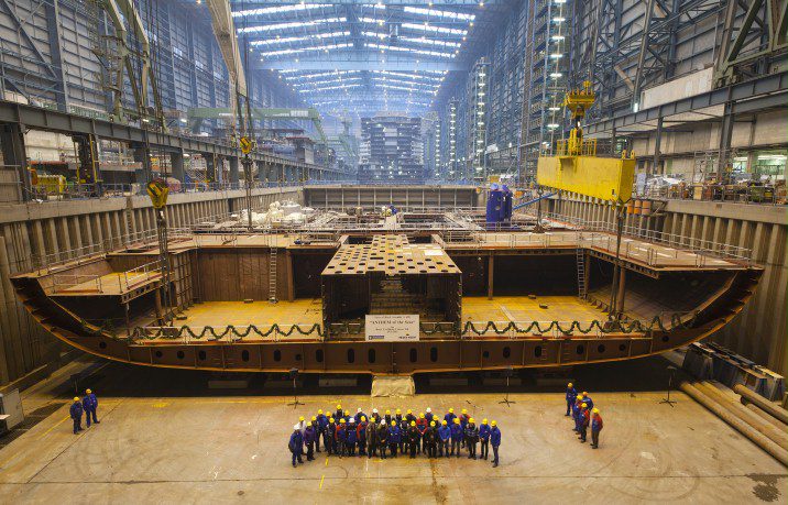 Meyer Werft Lays Keel for New Quantum-Class Ship