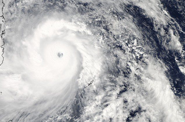 This visible image of Super Typhoon Haiyan approaching the Philippines was taken from the MODIS instrument aboard NASA's Aqua satellite on Nov. 7, 2013 at 04:25 UTC/Nov. 6 at 11:25 p.m. EDT. Image Credit: NASA Goddard MODIS Rapid Response Team