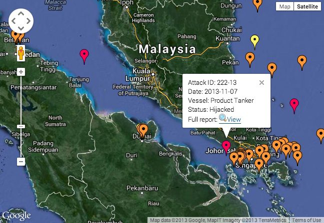 Pirates Hijack Product Tanker Off Malaysia, Steal Cargo