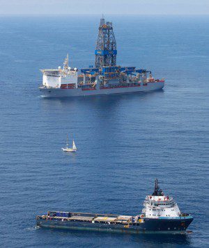 greenpeace noble bob douglas drillship new zealand offshore oil