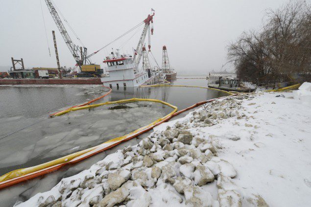 Stephen L. Colby Response crews continue operations despite deteriorating weather