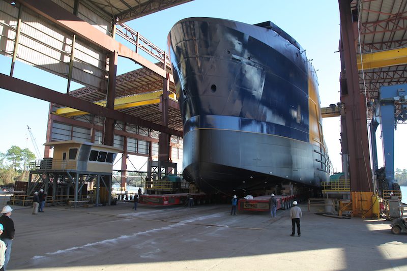 Gulf Coast Shipyard Launches First U.S. Built LNG-Powered OSV