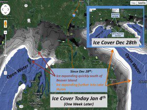 ice cover northern great lakes