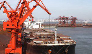 iron ore bulk carrier loading terminal shipping dry cargo