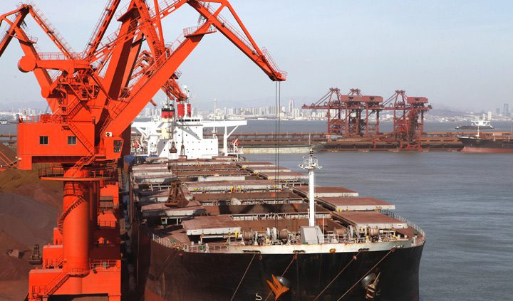 iron ore bulk carrier loading terminal shipping dry cargo