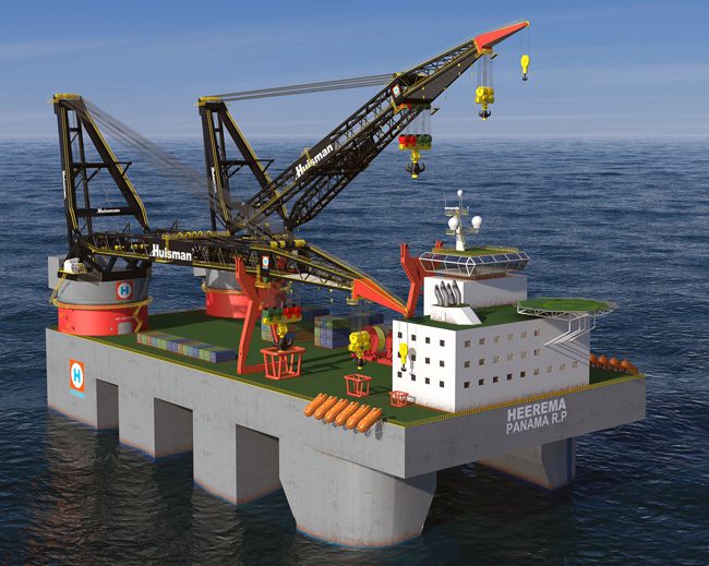 huisman semi-submersible crane barge