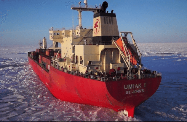 VIDEO: Polar Class Cargo Ship Uses Drones to Scope Ice