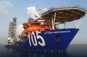 lay vessel north ocean 105 mcdermott offshore pipelay