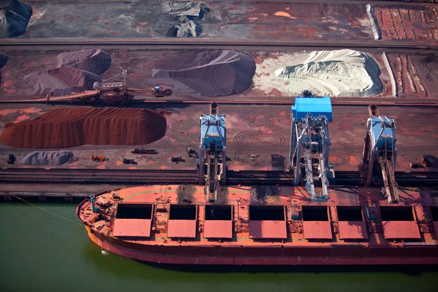 capesize bulk carrier dry bulk loading iron ore