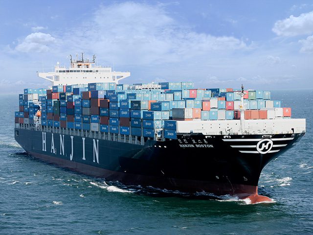 hanjin shipping boston containership