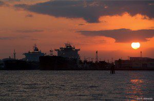 port everglades sunset ships